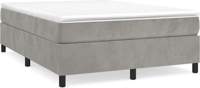 Bed Base Double made of Wood Gray 140x200x35cm