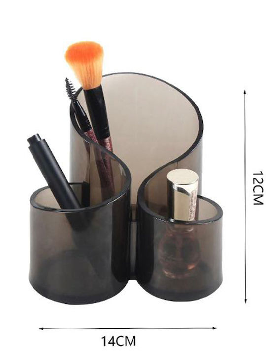 Tpster Organizator Cosmetice Cu Separatoare Maro 14x12cm