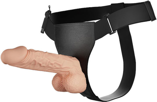 Baile Harness with Dildo 24cm and Vibration in skin color