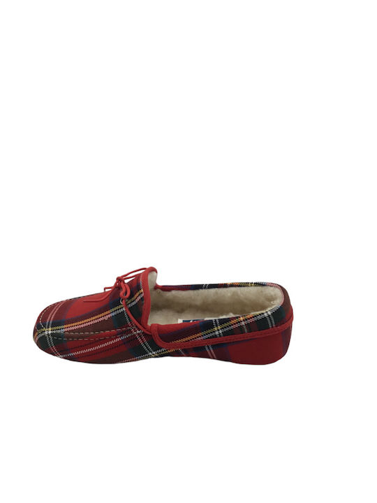 Papuci de iarnă pentru femei balerini Comfy 63493-Red