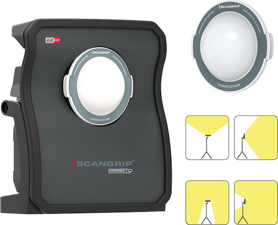 Scangrip Battery Jobsite Light LED IP65 with Brightness up to 10000lm Nova 10 Connect
