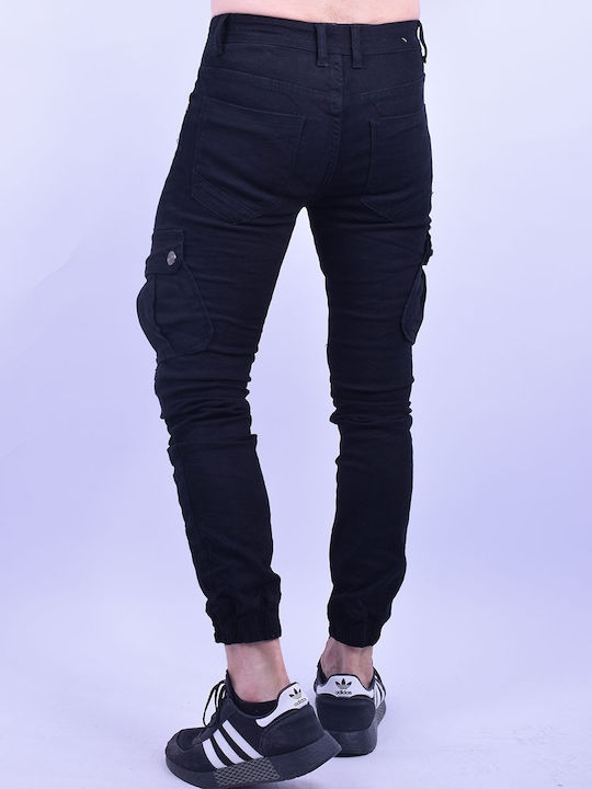 Denim cargo biker jeans black Black Black