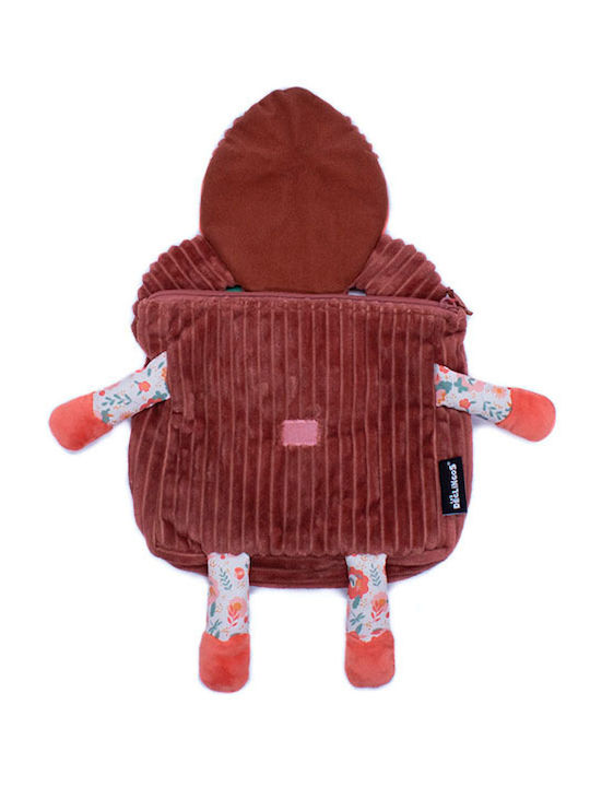 Les Deglingos Melimelos the Deer Kinder Rucksack Rucksack Braun 25cmx25cmcm