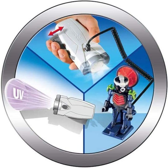 Playmobil Top Agents Robo Gang Lab With Multifunctional Flashlight for 7-12 years old