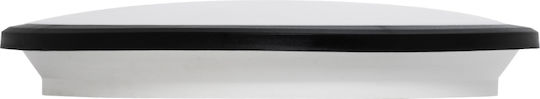 GloboStar Tuffin Ceiling Mount Light Bathroom 30cm Black with Integrated LED