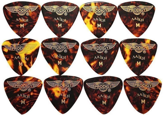 Prodigy Bouzouki Picks Laiki Medium Thickness 0.71mm Set 12pcs Tortoise