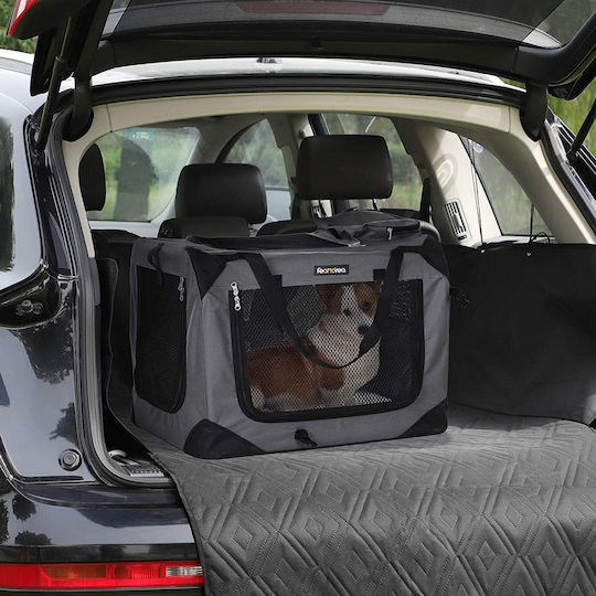 Feandrea Dog Kennel Waterproof Dog Carrying Gray Handbag L60xW40xH40cm
