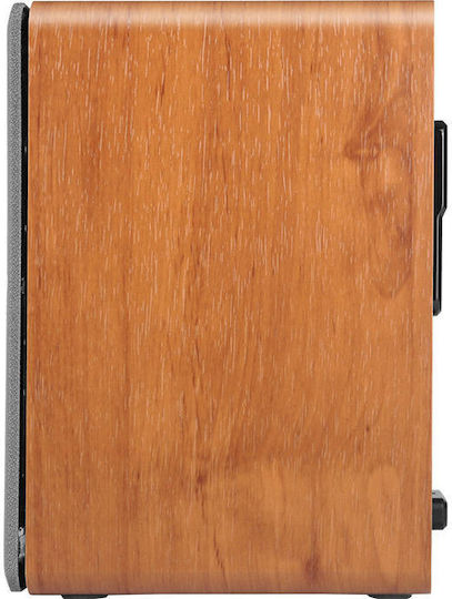 Edifier P12 Ζεύγος Ηχείων Hi-Fi Βιβλιοθήκης 100W 2 Δρόμων Π12.8xΒ16.8xΥ23.8εκ. Καφέ