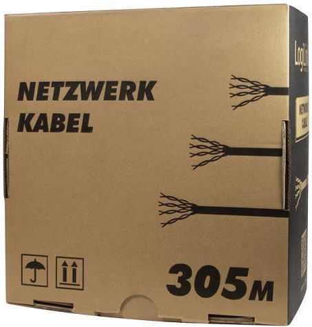 LogiLink F/UTP Cat.5e (Gigabit) Καλώδιο Δικτύου Ethernet χωρίς ακροδέκτες 305m Γκρι