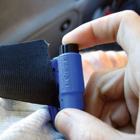 Resqme Car Emergency Hammer Automatic with Seatbelt Cutter Blue