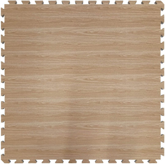 Olympus Sport Saltea Puzzle Podea Sala De Sport Cu Două Fețe Maro/Negru Tatami Cu Două Fețe 100x100x2.5cm 1 Bucată
