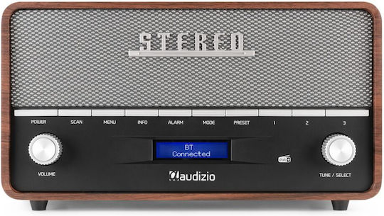 Audizio Corno Retro Tabletop Radio Electric / Battery DAB+ with Bluetooth Grey