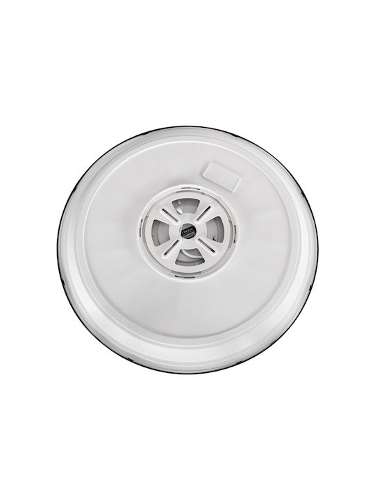 GloboStar Tuffin Plafonieră De Tavan Pentru Baie 48 Cm Neagră Cu LED Integrat