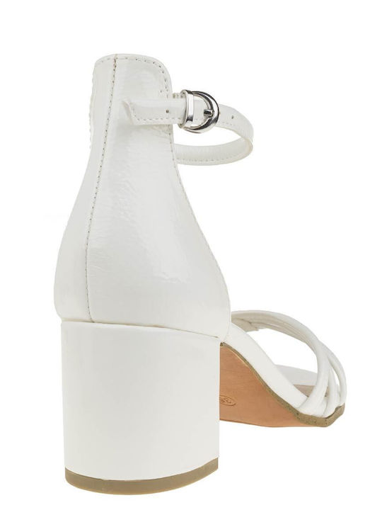 Sandals from Patent Leather Ivory Patent