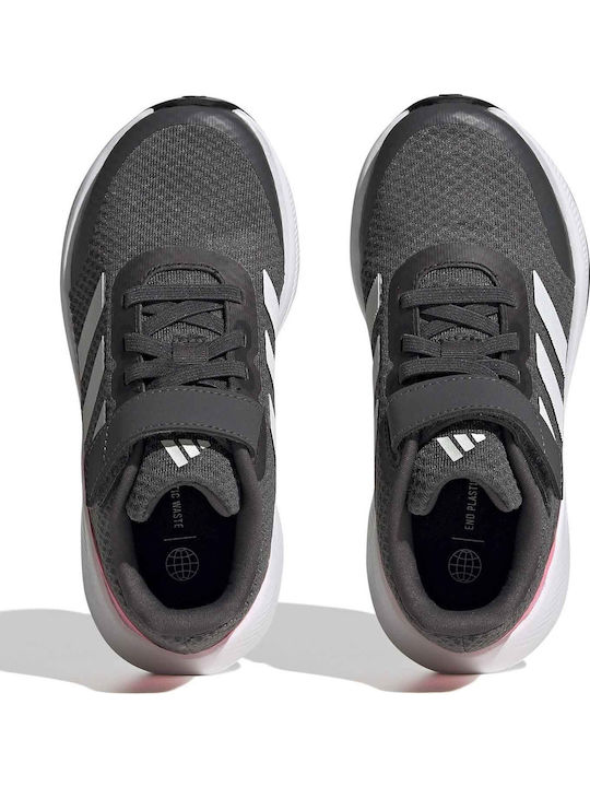 Runfalcon 3.0 El K Kids Sports Shoes Running with Hoop & Loop Closure Gray Six / Crystal White / Beam Pink