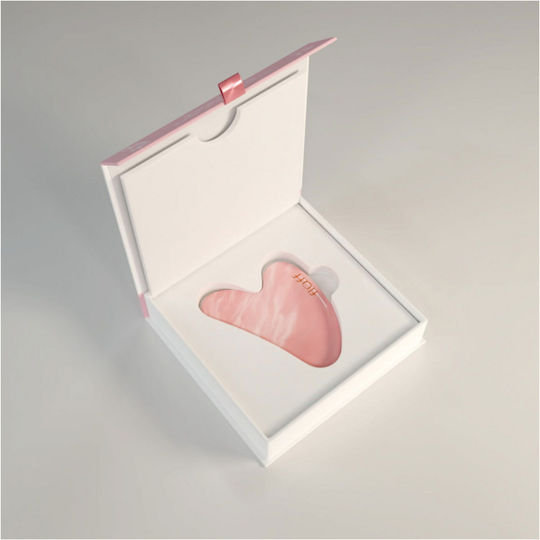 Fluff Εργαλείο Gua Sha από Ροζ Χαλαζία 1τμχ