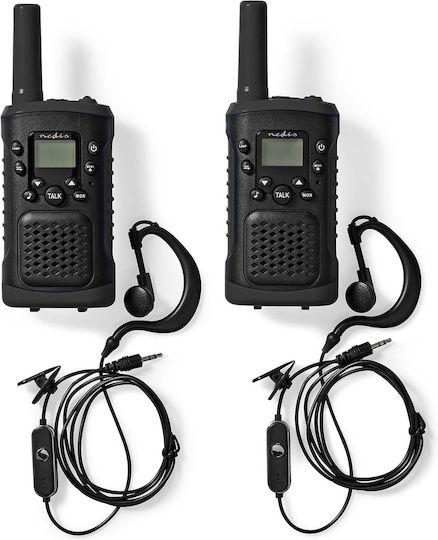 Nedis WLTK0610BK Walkie Talkie with Monochrome Screen Set of 2pcs