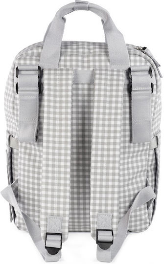 Walking Mum Diaper Bag I Love Vichy Gray 28x12x37cm.