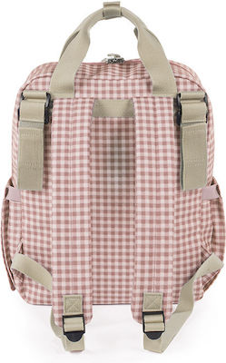 Walking Mum Diaper Bag I Love Vichy Pink 28x12x37cm.