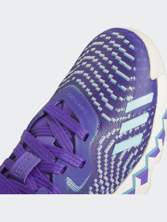 D.O.N. Issue 4 inalti Pantofi de baschet Purpuriu Rush / Off White / Clear Aqua
