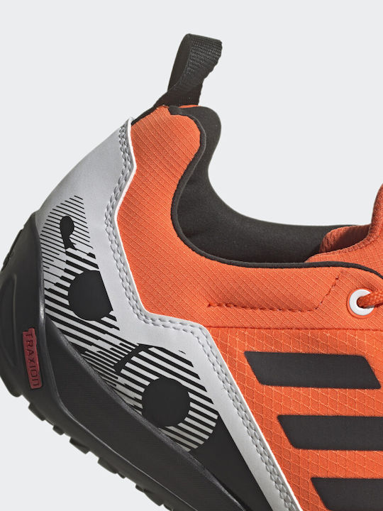 adidas adidas Terrex Swift Solo Approach Men's Hiking Shoes Impact Orange Core Black and Crystal White