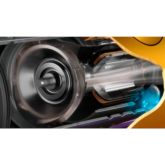 Dyson V12 Detect Slim Absolute (2023) Rechargeable Stick Vacuum 25.2V Yellow/Iron/Nickel