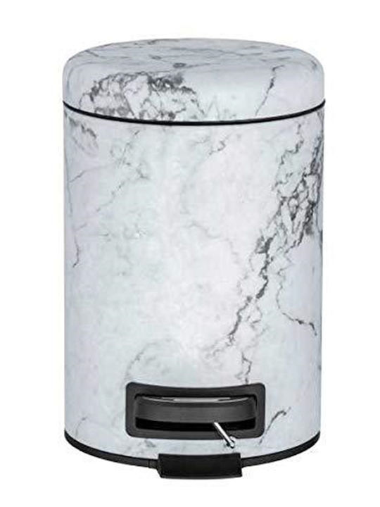 Wenko Onyx Metallic Toilet Bin 3lt White