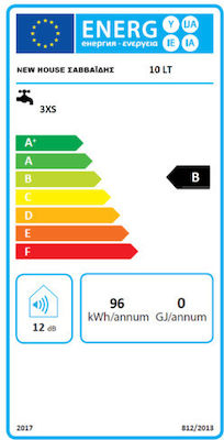 Sollerman TH10 Boiler termoelectric 10lt Sticlă Vertical 1.5kW