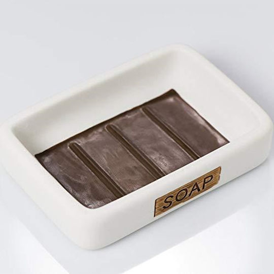 Sealskin Countertop Soap Dish Pierra White