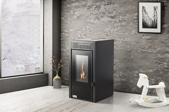 Teba TP-07 Σόμπα Pellet 9.8kW Μαύρη