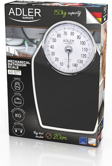 Adler Mechanical Bathroom Scale Black AD 8177