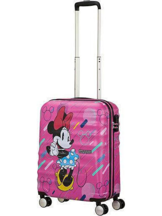 American Tourister Minnie Future Kids Cabin Hard Pink Suitcase With 4 Wheels Height 55cm