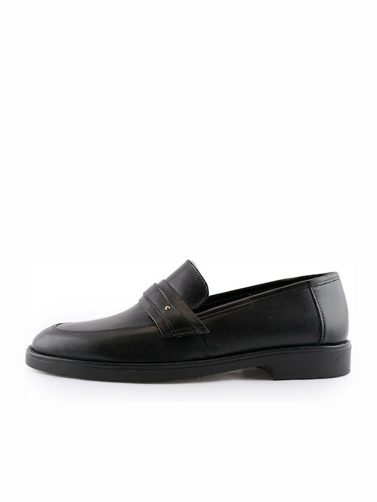 Romeo Gigli Men's Leather Moccasins Black