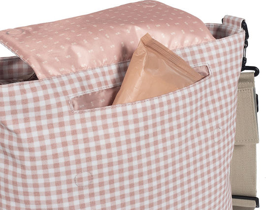Walking Mum Shoulder/Hand Diaper Bag I Love Vichy Pink 41x12x34cm.
