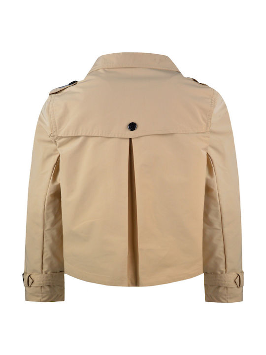 Kids' Trench Coat Short Beige