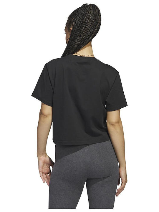 Adidas Femeie Sport Crop Tricou Negru