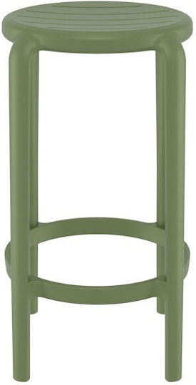 Табуретка Бар За външна употреба от Полипропилен Olive Green 1бр 36x36x65см