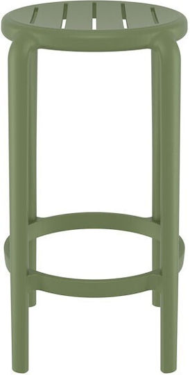 Табуретка Бар За външна употреба от Полипропилен Olive Green 1бр 36x36x65см