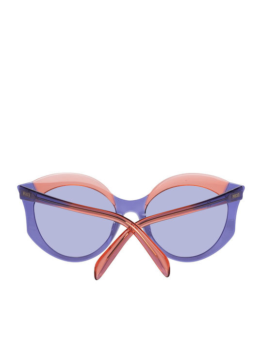 Emilio Pucci Women's Sunglasses with Multicolour Plastic Frame and Purple Lens EP0146 83Y
