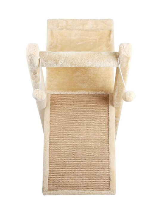 Pawise Cat Tower Ονυχοδρόμιο Γατόδεντρο Μπεζ 2 επιπέδων 51x36x62εκ.