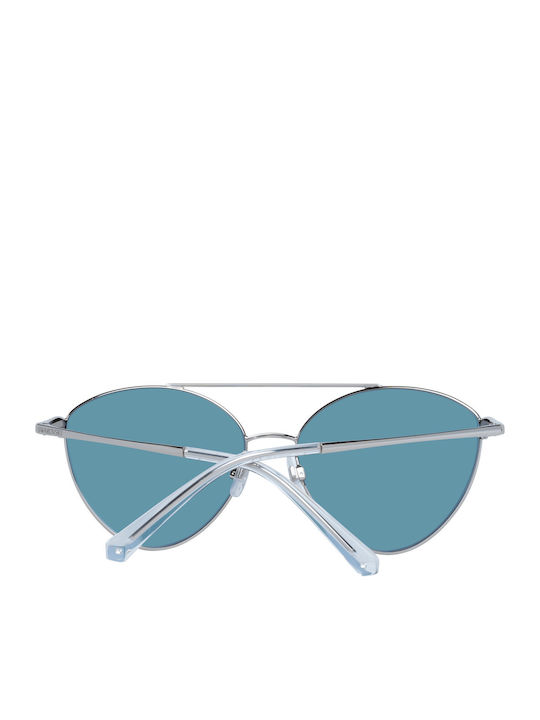 Swarovski Women's Sunglasses with Silver Metal Frame and Pink Lens SK0286 16Z