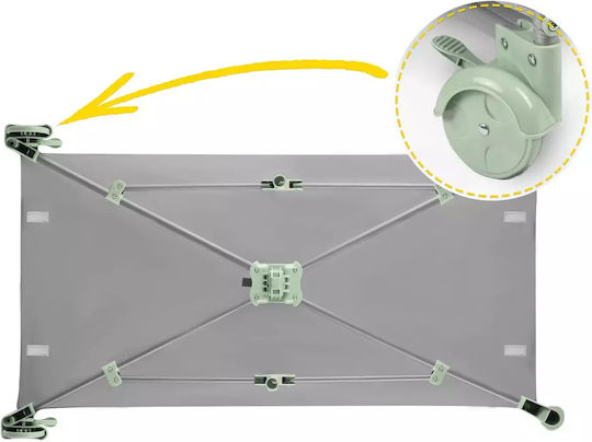 Ricokids RK-240 Кошара за игра с Матрак Grey-Mint 125x65см