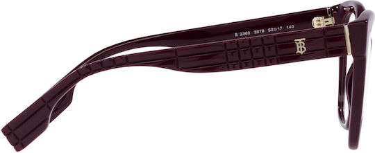 Burberry Sylvie Plastic Eyeglass Frame Butterfly Black BE2363 3979