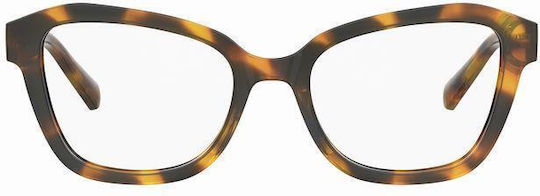 Moschino Women's Acetate Prescription Eyeglass Frames Brown Tortoise MOL606/TN 05L