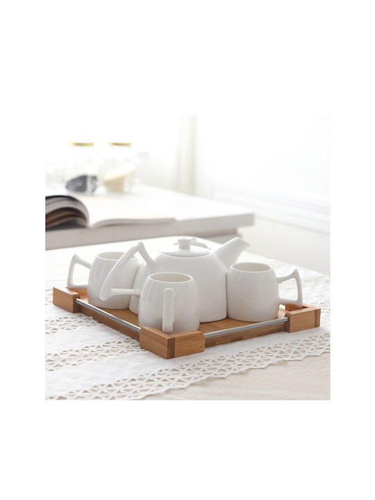 Lalos Set de Ceai cu Cană Ceramic în Culoare Alb 480ml 6buc