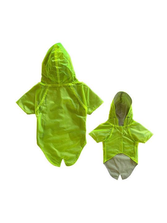 Glee Douglas Yellow Waterproof Dog Coat with Hood XXLarge with 43cm Back Length