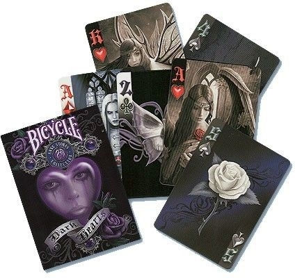 Bicycle Dark Hearts Plasticized Collectable Card Deck