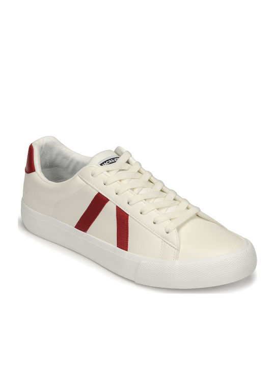 Jack & Jones Adidași Alb Strălucitor / Roșu
