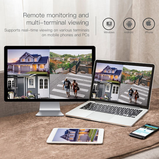 Vstarcam CS58 IP Überwachungskamera Wi-Fi Full HD+ 3MP Wasserdicht mit Zwei-Wege-Kommunikation und Objektiv 4mm