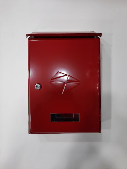 TX0081A Outdoor Mailbox Metallic in Red Color 23x8.5x36cm